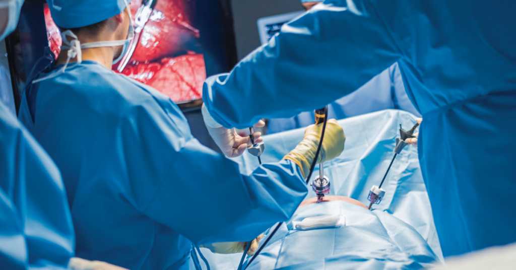 surgeons completing a procedure