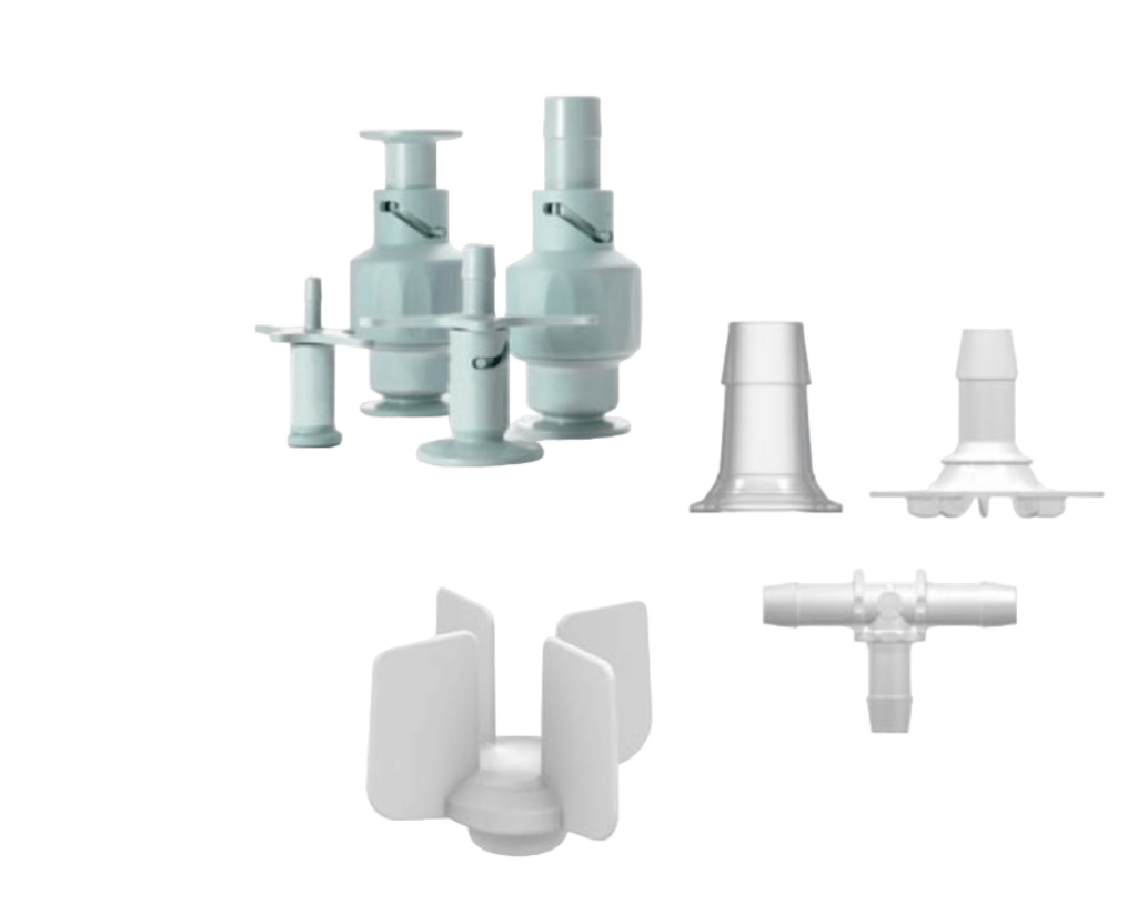 Sterile connectors and fittings.