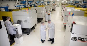 Viant employees working together on the manufacturing floor