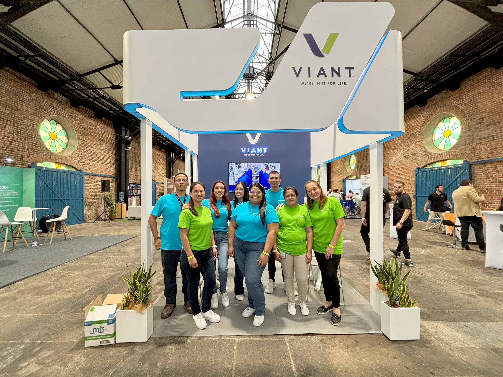 Viant employees at an event