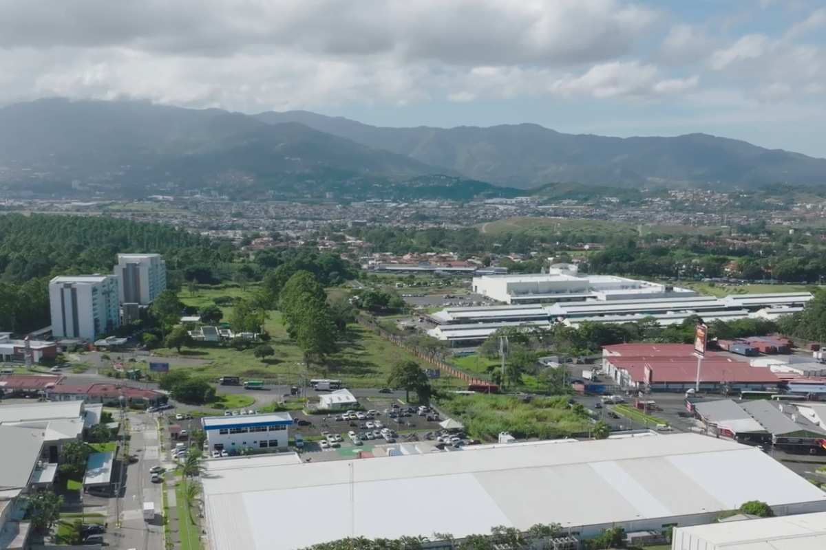 an aerial view of a plastics warehouse