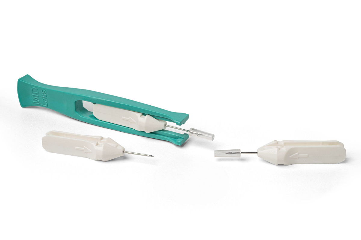 sharp items in-cased by plastic