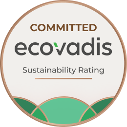 Badge for committed ecovadis sustainability rating