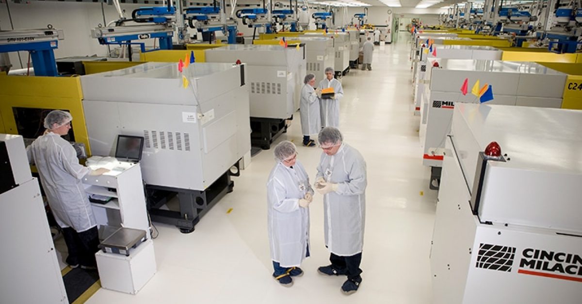 Viant employees working together on the manufacturing floor